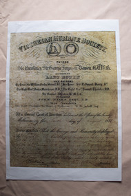 2790.01 - Humane Society certifiate awarded to Charles McCarthy 1877 for rescuing people at Railway Pier, Sandridge