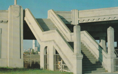 Postcard - Port Melbourne series- Centenary Bridge, Alison Kelly, 1991