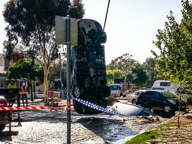 3463.03 - Sink-hole in Liardet Street, Port Melbourne, 16 December 2014