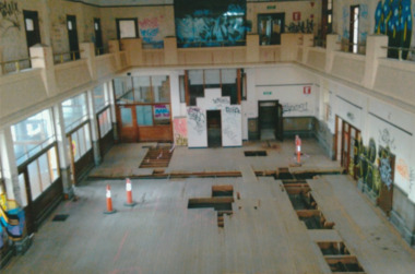Photograph - Front of building, first floor, Administration Building, J Kitchen & Sons, Port Melbourne, Lionel Layfield, 2014 - 2015