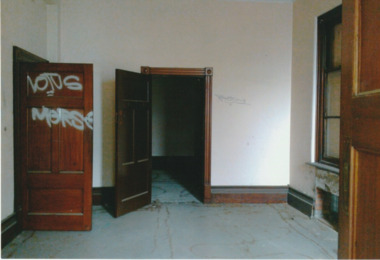 Photograph - Office details, first floor, Administration Building, J Kitchen & Sons, Port Melbourne, Lionel Layfield, 2014 - 2015