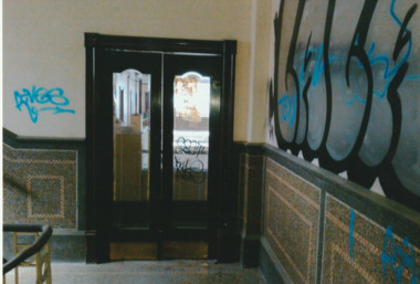 Photograph - Front staircase, Administration Building, J Kitchen & Sons, Port Melbourne, Lionel Layfield, 2014 - 2015