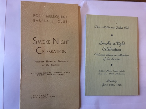 Two programs shown for an a sports night event