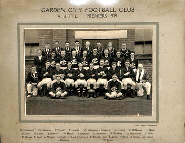 Photograph - Garden City Football Club, Premiers, 1937 - 1939