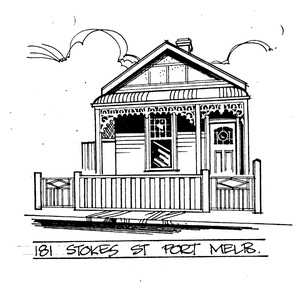 Drawing - Property sketch - 181 Stokes Street, 1990s