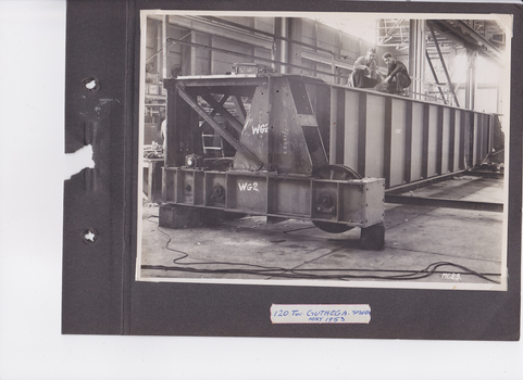 Steel structure weighing 120 ton "Guthega" 1953 (possibly for Guthega power station)