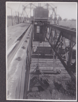 Malcolm Moore transporter in use loading rail trucks 1959