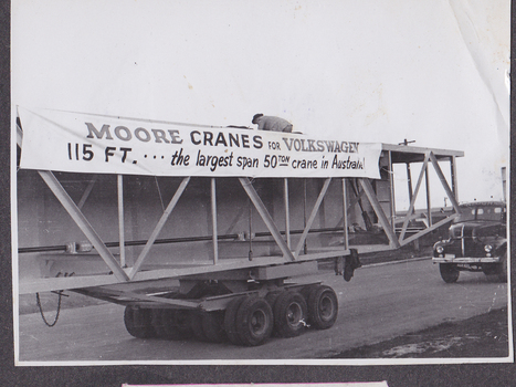 One section of a crane built for Volkswagen 15 ft 50 ton
