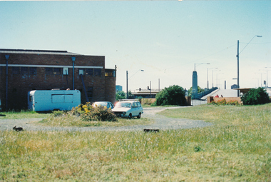Photograph - Centenary Bridge from Missions to Seamen, Port Melbourne, Alison Kelly, 1987