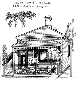 Drawing - Property sketch - 33 Derham Street, 30 Apr 1991