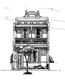 Drawing - Property sketch - Evans St, 1990s