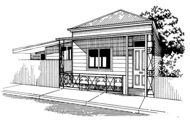 Drawing - Property sketch - 3 Peckville St, 1990s