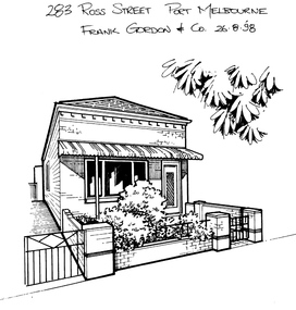 Drawing - Property sketch - 283 Ross Street, 26 Aug 1998