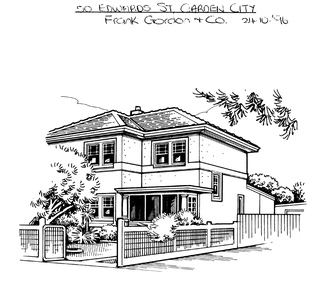 Drawing - Property sketch - 50 Edwards Avenue, 24 Oct 1996