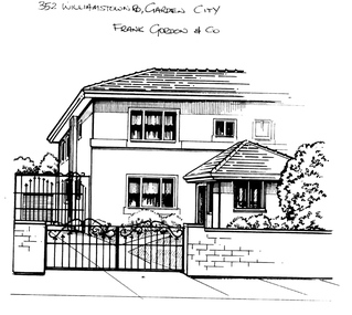 Drawing - Property sketch - 352 Williamstown Road, 1990s