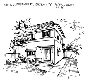 Drawing - Property sketch - 430 Williamstown Road, 17 Aug 1995