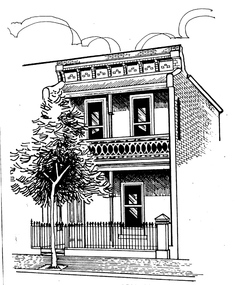 Drawing - Property sketch - 327 Nott St, 1990s