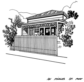 Drawing - Property sketch - 141 Pickles St, 1990s