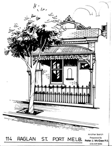 Drawing - Property sketch - 114 Raglan St, Peter J McGee, 1990s