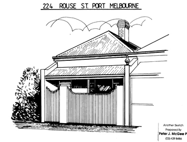 Drawing - Property sketch - 224 Rouse St, 1990s