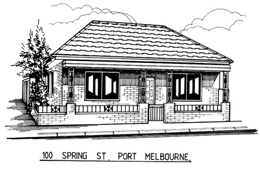 Drawing - Property sketch - 100 Spring St North, 1990s