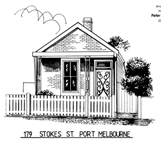 Drawing - Property sketch - 179 Stokes Street, Peter J McGee, 1990s