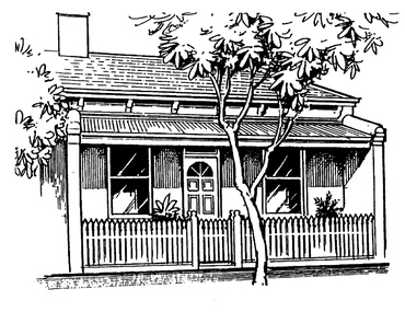 Drawing - Property sketch - 42 Liardet St, 1990s