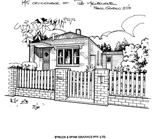 Drawing - Property sketch - 145 Cruikshank St, Struck & Spink Graphics P/L, 23 May 1994