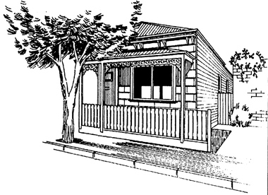 Drawing - Property sketch - 161 Dow St, 1990s