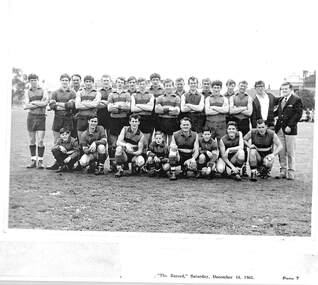 Photograph - CYMS football team 1963/64, 1963 - 1970