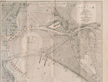 Map - Large map of Port Melbourne with Japanese annotation, British Chart, Port Melbourne, c 1937