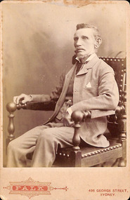Photograph - William Bellion 1868-1917 From the booklet "Four immigrant families and some of their descendants", Margaret Bride, Booklet completed 2019.  Photo c late 1800s