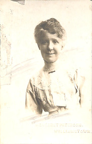 Photograph - Letitia Morris Sinclair.  From the booklet "Family history of four immigrant families" prepared by Margaret BRIDE, Margaret Bride, early 1900s.  Booklet completed 2019