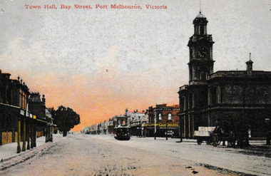 Postcard, W.T.P, Town Hall, Bay Street, Port Melbourne, Victoria, c.1900