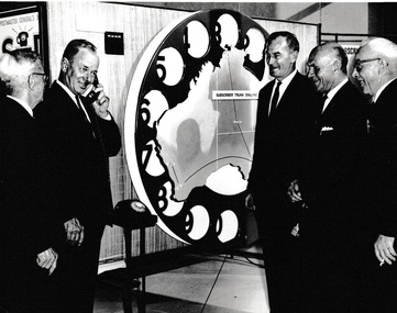 Photograph - City of Port Melbourne Councillors & Town Clerk at a PMG presentation of Subscriber Trunk Dialing (STD), C. 1960s