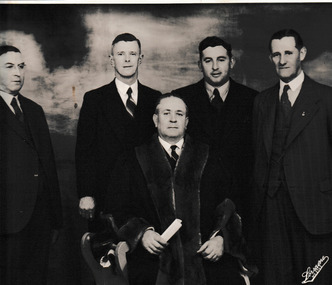 Photograph - City of Port Melbourne Mayor, Councillors & Town Clerk 1947, Aug 1947