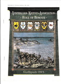 Document, Australian Natives Association Roll of Honour Gallipoli 1915