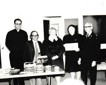 Photograph - Alva & John Munro with Sister Norma Barnett & two church ministers, Reverend Donald LANGFORD, c.1967