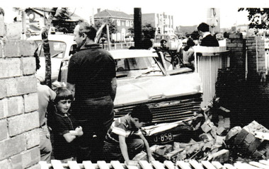 Photograph - Holy Trinity Church car crash, Reverend Donald LANGFORD, 4 Mar 1972