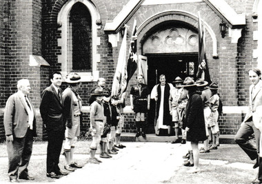 Photograph - Holy Trinity Church Anzac Day Service 1972, Reverend Donald LANGFORD, 25 Apr 1972