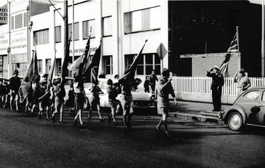 Photograph - Port Melbourne Scouts & Cubs in Bay Street Procession, Reverend Donald LANGFORD, 1967