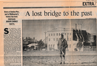Newspaper, Shaun CARNEY, A Lost Bridge to the Past, 17 Aug 1991