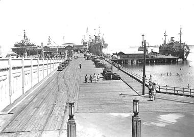Photograph - Station Pier from Centenary Bridge c1946-47, c1946-47