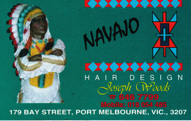 Card - Navajo Hair Design Business Card, c.2000