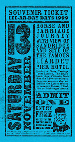 Souvenir, Pat Grainger, Souvenir Ticket Lee-Ar-Day Days 1999, November 1999