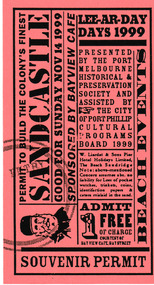 Souvenir, Pat Grainger, Souvenir Ticket Lee-Ar-Day Days 1999, November 1999
