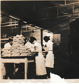 Photograph - Inside Swallow & Ariell & Co factory, c.1945