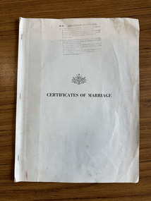 Booklet with light blue cover