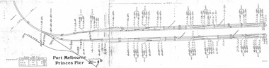 Plan - Victorian Railways 'single line diagram 'Princes Pier', Victorian Railways, Oct 1954