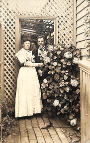 Photograph - Post card of family at 23 Ross Street, Port Melbourne, Kodak Australia, 14 Jan 1908